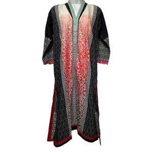 J. PRETWEAR By Junaid Jamshed geometric sequin kaftan tunic maxi dress Size S